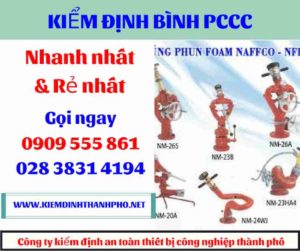 hình ảnh kiểm định bình PCCC