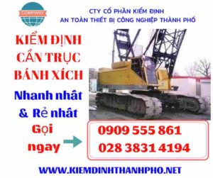 Hình ảnh kiểm định cần trục bánh xích