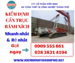 Hình ảnh kiểm định cần trục bánh xích