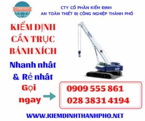 Hình ảnh kiểm định cần trục bánh xích