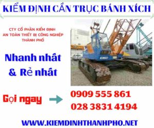 Hình ảnh kiểm định cần trục bánh xích