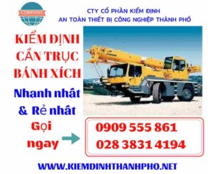 Hình ảnh kiểm định cần trục bánh xích