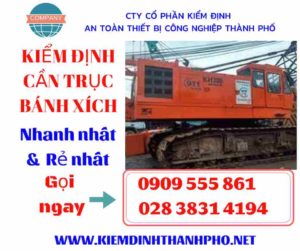 Hình ảnh kiểm định cần trục bánh xích