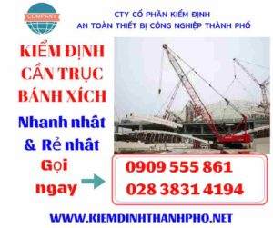 Hình ảnh kiểm định cần trục bánh xích