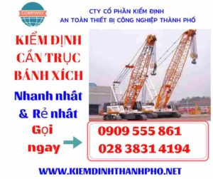 Hình ảnh kiểm định cần trục bánh xích