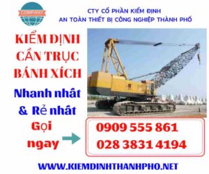 Hình ảnh kiểm định cần trục bánh xích