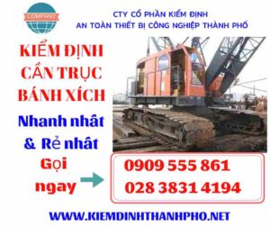 Hình ảnh kiểm định cần trục bánh xích