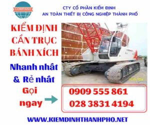 Hình ảnh kiểm định cần trục bánh xích