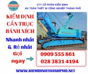 Hình ảnh kiểm định cần trục bánh xích