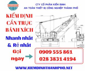 Hình ảnh kiểm định cần trục bánh xích