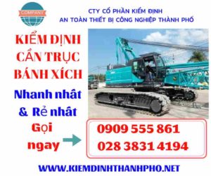 Hình ảnh kiểm định cần trục bánh xích