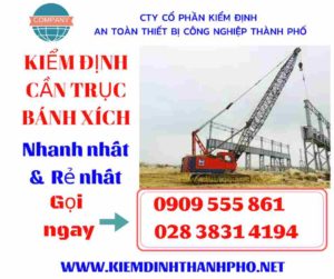 Hình ảnh kiểm định cần trục bánh xích