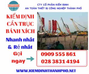 Hình ảnh kiểm định cần trục bánh xích