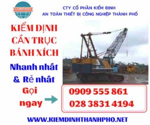 Hình ảnh kiểm định cần trục bánh xích