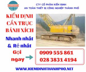 Hình ảnh kiểm định cần trục bánh xích