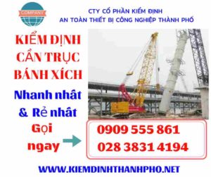 Hình ảnh kiểm định cần trục bánh xích