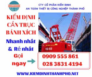 Hình ảnh kiểm định cần trục bánh xích