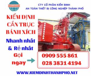 Hình ảnh kiểm định cần trục bánh xích