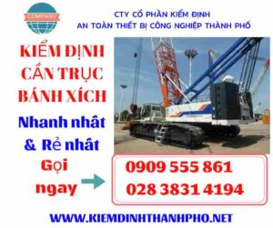 Hình ảnh kiểm định cần trục bánh xích