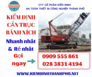 Hình ảnh kiểm định cần trục bánh xích