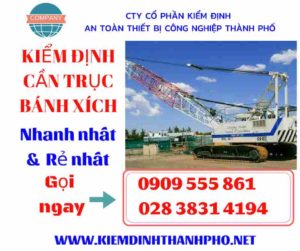 Hình ảnh kiểm định cần trục bánh xích