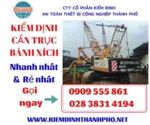 Hình ảnh kiểm định cần trục bánh xích