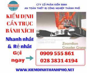 Hình ảnh kiểm định cần trục bánh xích