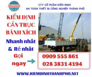 Hình ảnh kiểm định cần trục bánh xích