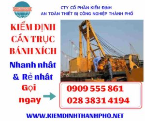 Hình ảnh kiểm định cần trục bánh xích