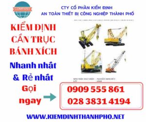 Hình ảnh kiểm định cần trục bánh xích