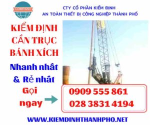 Hình ảnh kiểm định cần trục bánh xích