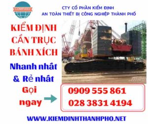 Hình ảnh kiểm định cần trục bánh xích