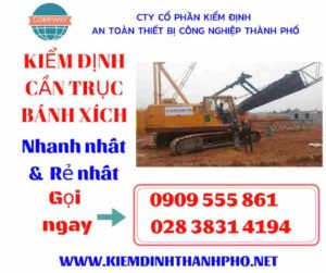 Hình ảnh kiểm định cần trục bánh xích