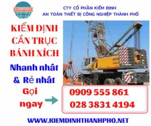 Hình ảnh kiểm định cần trục bánh xích