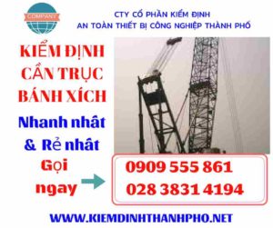 Hình ảnh kiểm định cần trục bánh xích