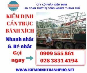 Hình ảnh kiểm định cần trục bánh xích