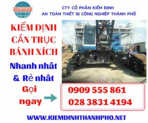 Hình ảnh kiểm định cần trục bánh xích