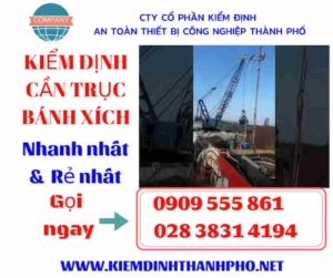 Hình ảnh kiểm định cần trục bánh xích