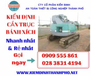 Hình ảnh kiểm định cần trục bánh xích