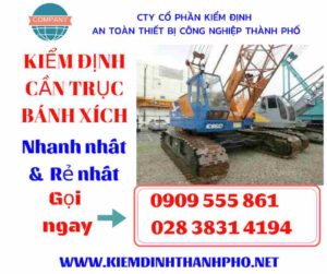 Hình ảnh kiểm định cần trục bánh xích