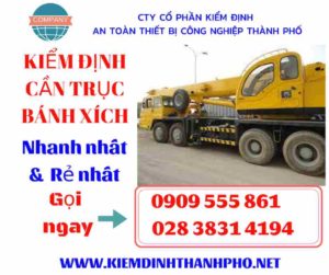 Hình ảnh kiểm định cần trục bánh xích