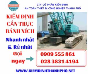 Hình ảnh kiểm định cần trục bánh xích