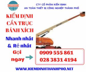 Hình ảnh kiểm định cần trục bánh xích