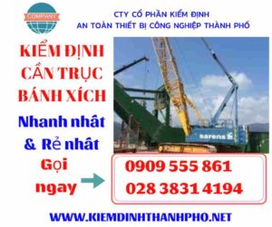 Hình ảnh kiểm định cần trục bánh xích