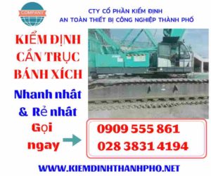 Hình ảnh kiểm định cần trục bánh xích