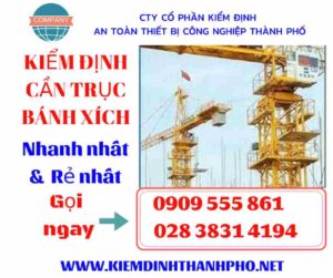 Hình ảnh kiểm định cần trục bánh xích