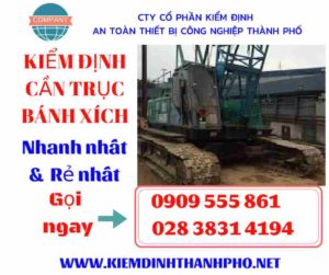 Hình ảnh kiểm định cần trục bánh xích