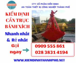 Hình ảnh kiểm định cần trục bánh xích