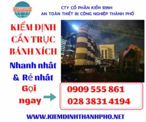 Hình ảnh kiểm định cần trục bánh xích