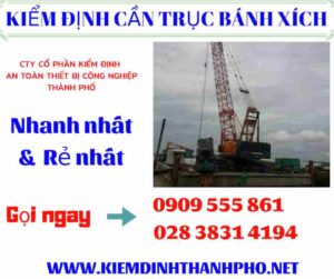 Hình ảnh kiểm định cần trục bánh xích